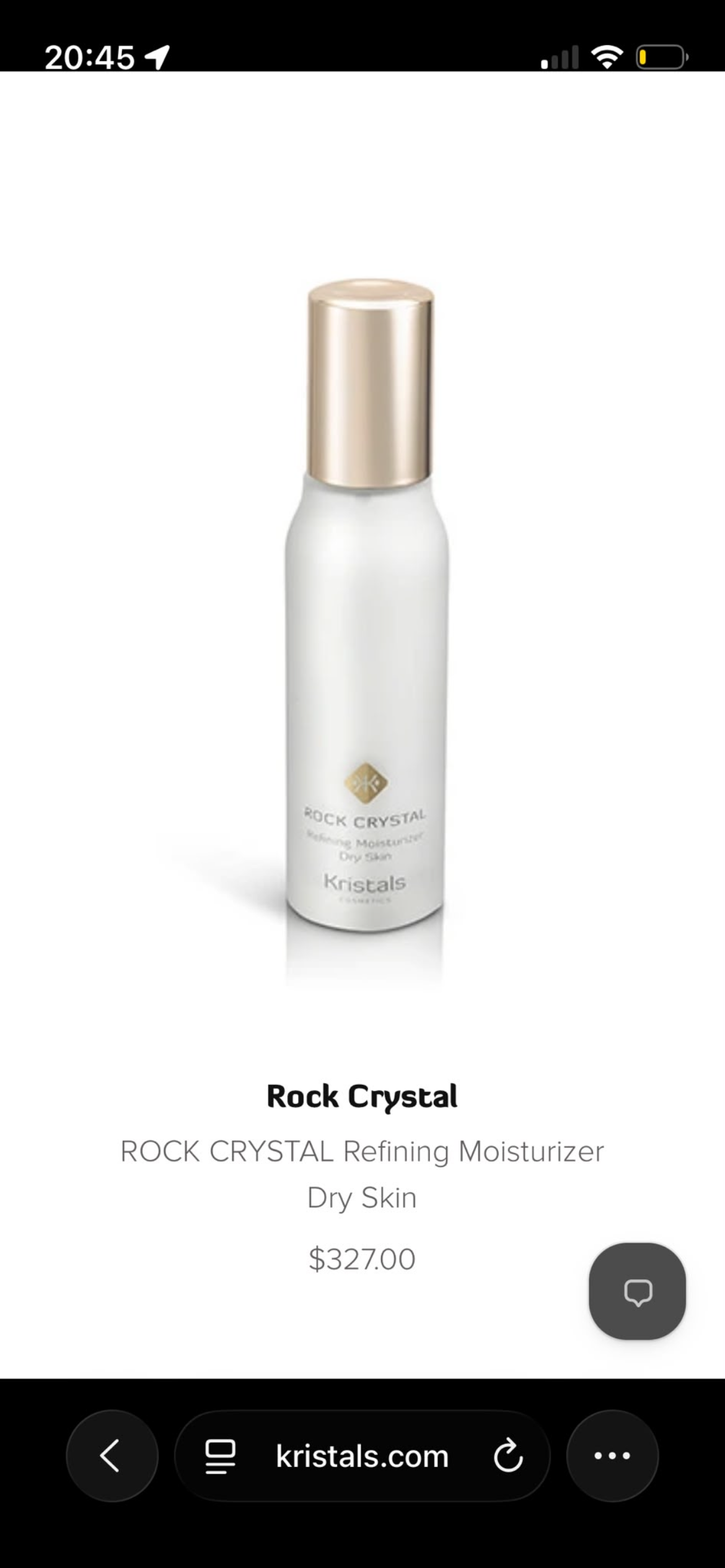 ROCK CRYSTAL Refining Moisturizer — Dry Skin